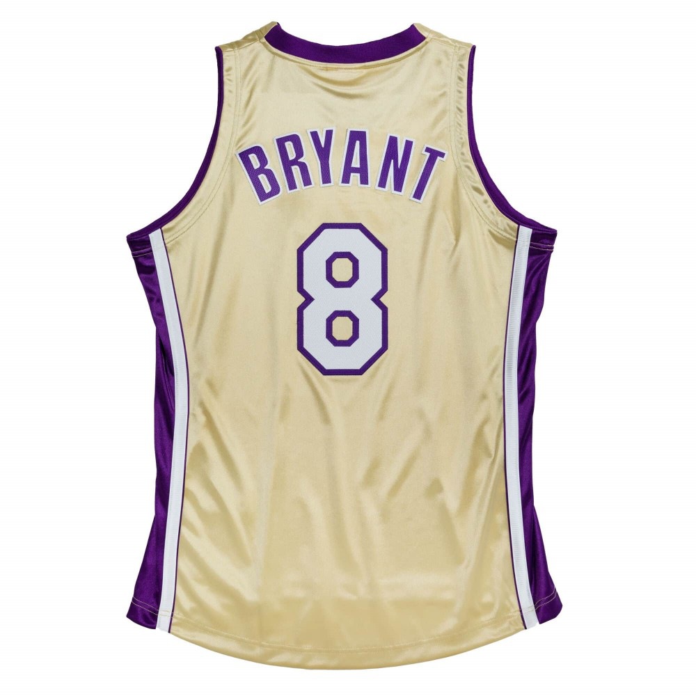 Men's Los Angeles Lakers Kobe Bryant #8 Throwback Gold Hall of Fame Class of 2020 Jersey-Pro Kit Vault | Brand New 26/27 Sports Jerseys